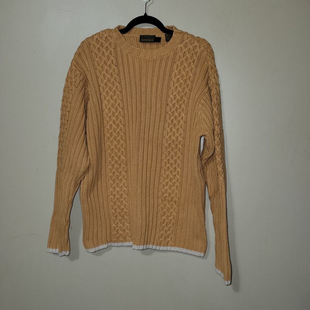 Timberland Thick Chunky Cable Knit Fisherman‎ Sweater Pullover Men’s Size M